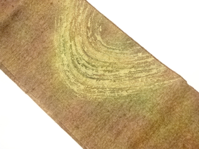 JAPANESE NAGOYA OBI / MAWATA TSUMUGI / ABSTRACT WAVY STRIPE